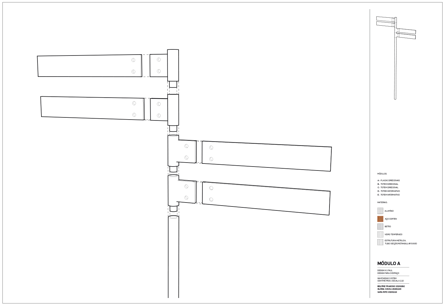 Lagos wayfinding technical drawing board one